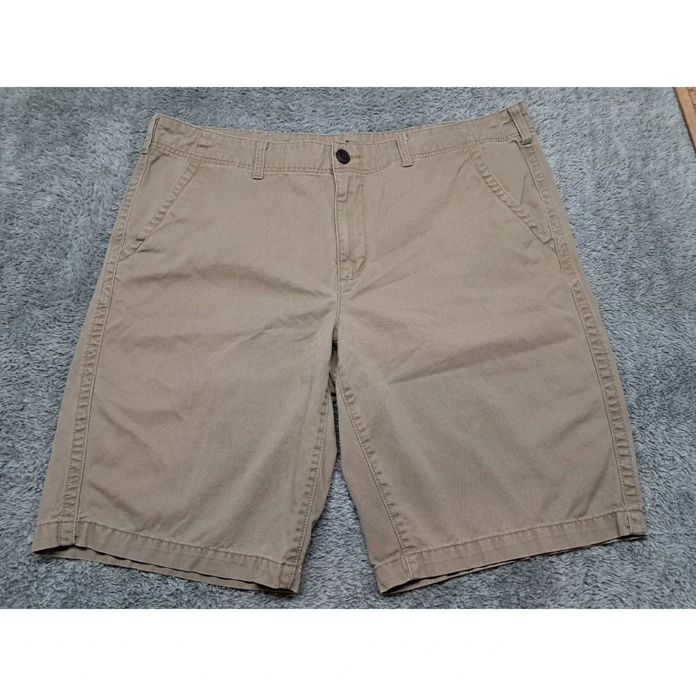 Urban Pipeline Shorts Mens 40 W Khaki Chino Hiking Flat Front Classic Length